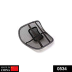 Ergonomic ventilation back rest for car seats, showing breathable mesh.
