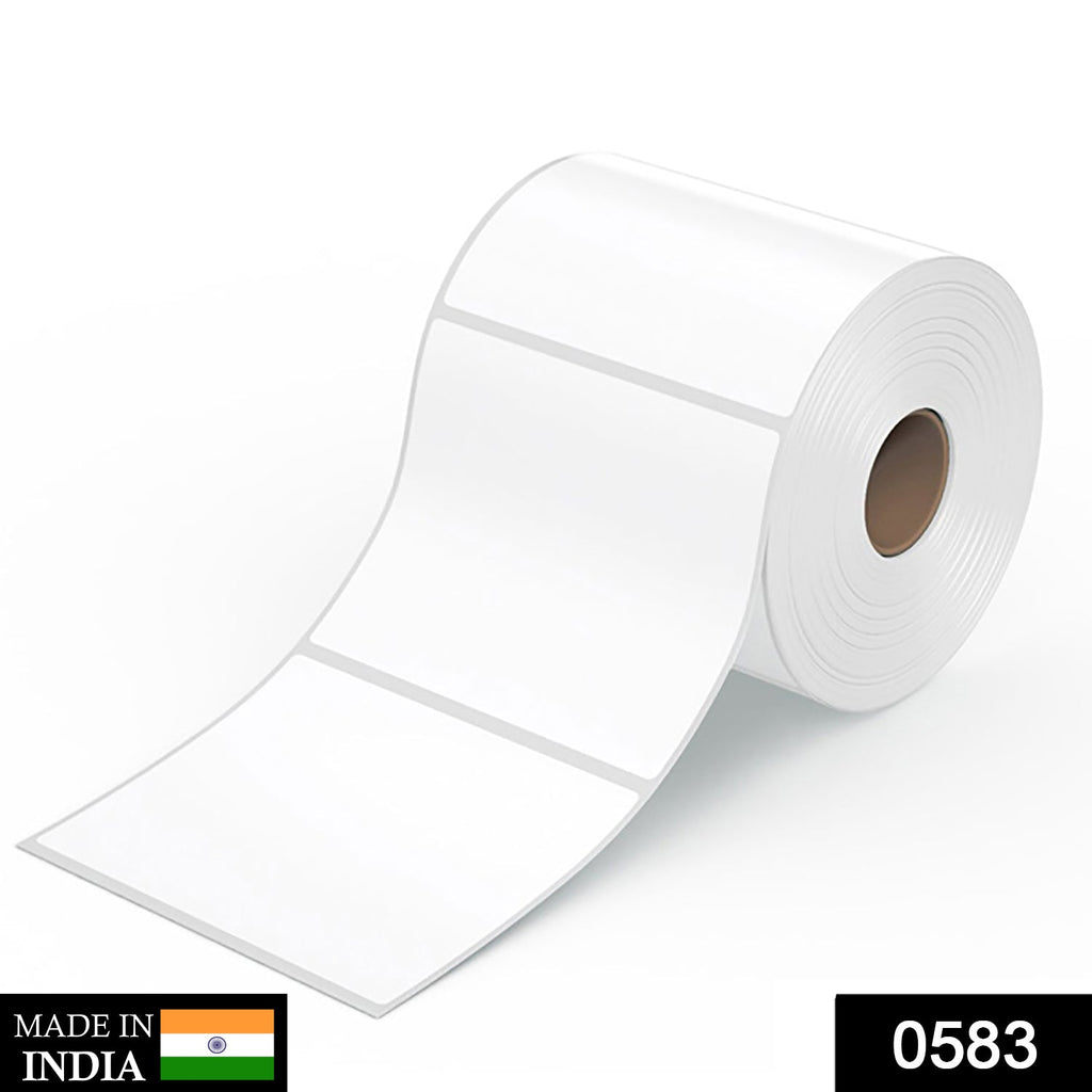 Stack of 4x6 inch direct thermal labels for parcel printing.