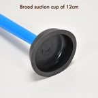 Durable rubber suction cup and sturdy handle of the Pro Clean plunger.