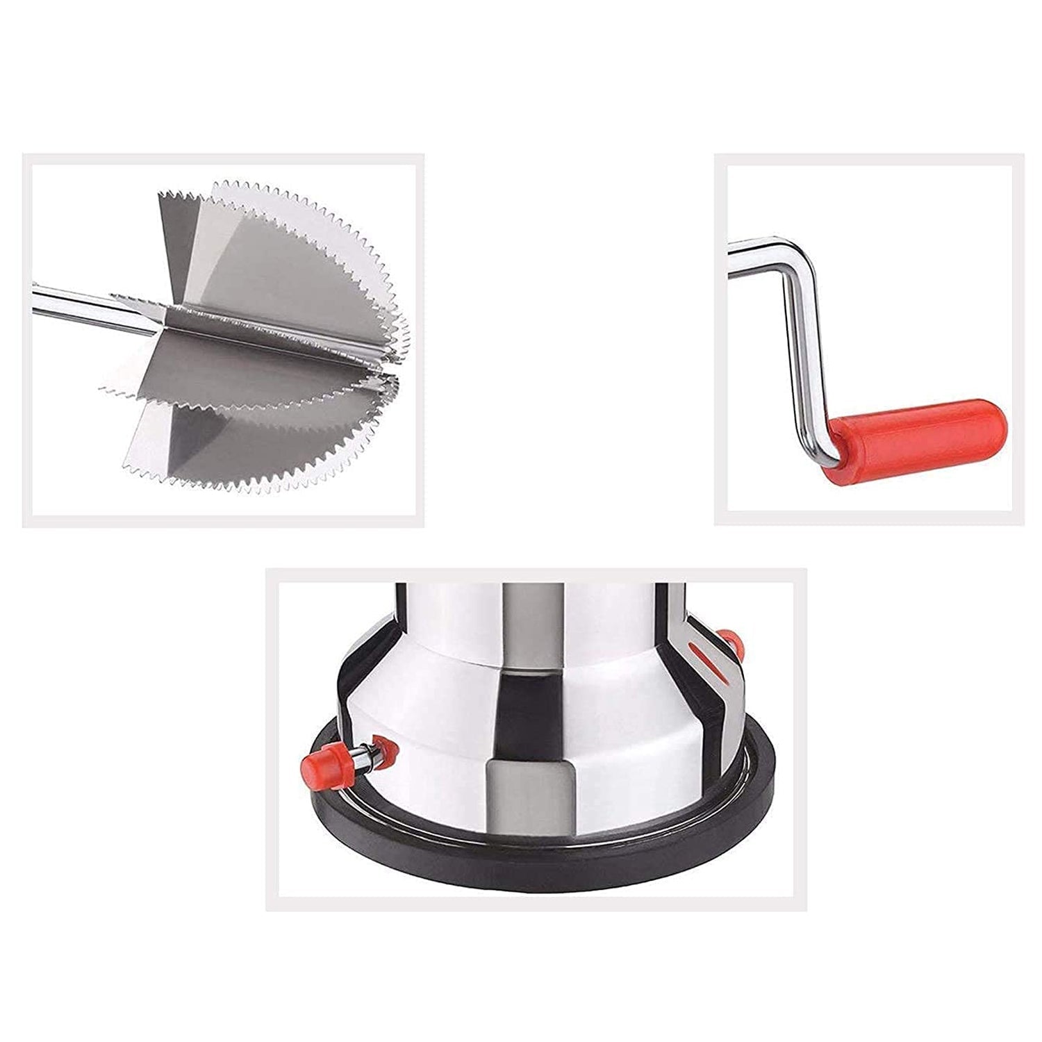 Steel coconut scraper machine manual with durable blades and handle