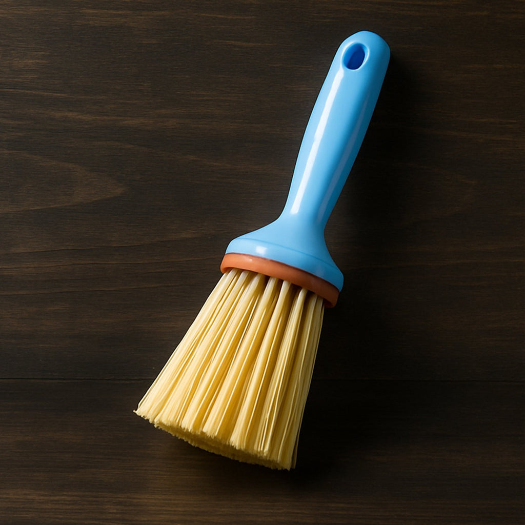 Durable handheld plastic cleaning brush with strong nylon bristles