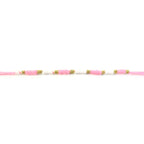 Pink & White Thread Rakhi with packaging