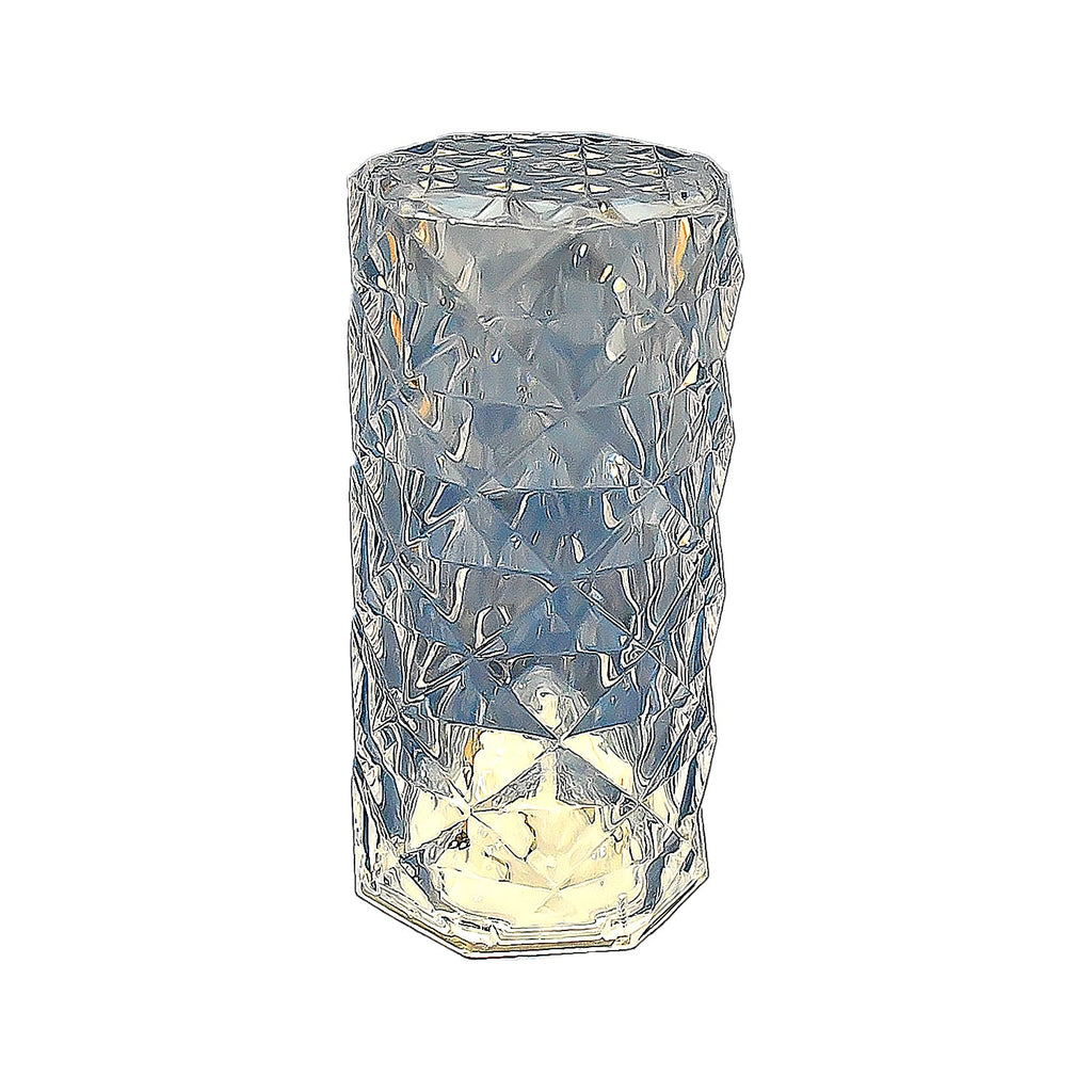 A single Crystal LED Candle casting a soft glow, ideal for bedroom or living room decor.