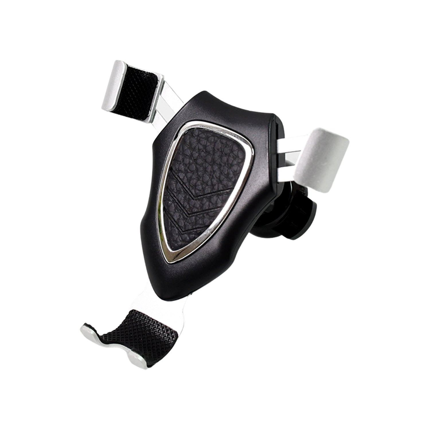 Adjustable car phone mount demonstrating 360-degree rotation capability.