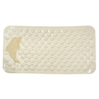 Anti-slip bath mat positioned inside bathtub providing secure footing