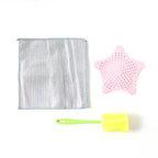 Cleaning cloth set for maintaining kitchen surfaces