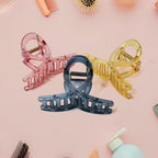 Detailed close-up of matte hair barrette clamp texture