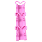 Space-saving pink multi-purpose hanger hook organizer for small spaces