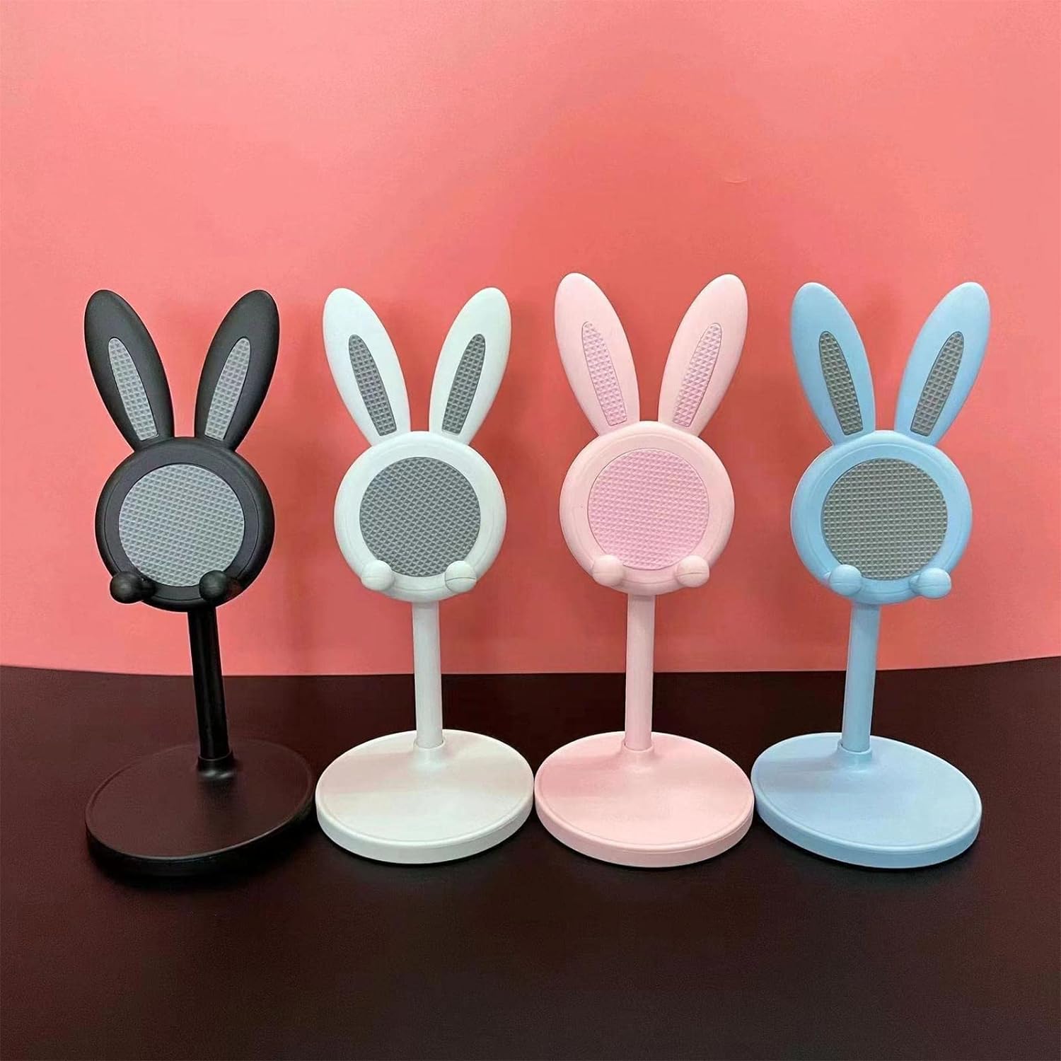 Close-up of the cute Bunny Phone Stand with its charming ear details.