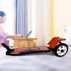 Front view of the 3-wheel kids scooter, showing the LED wheels and stable design.
