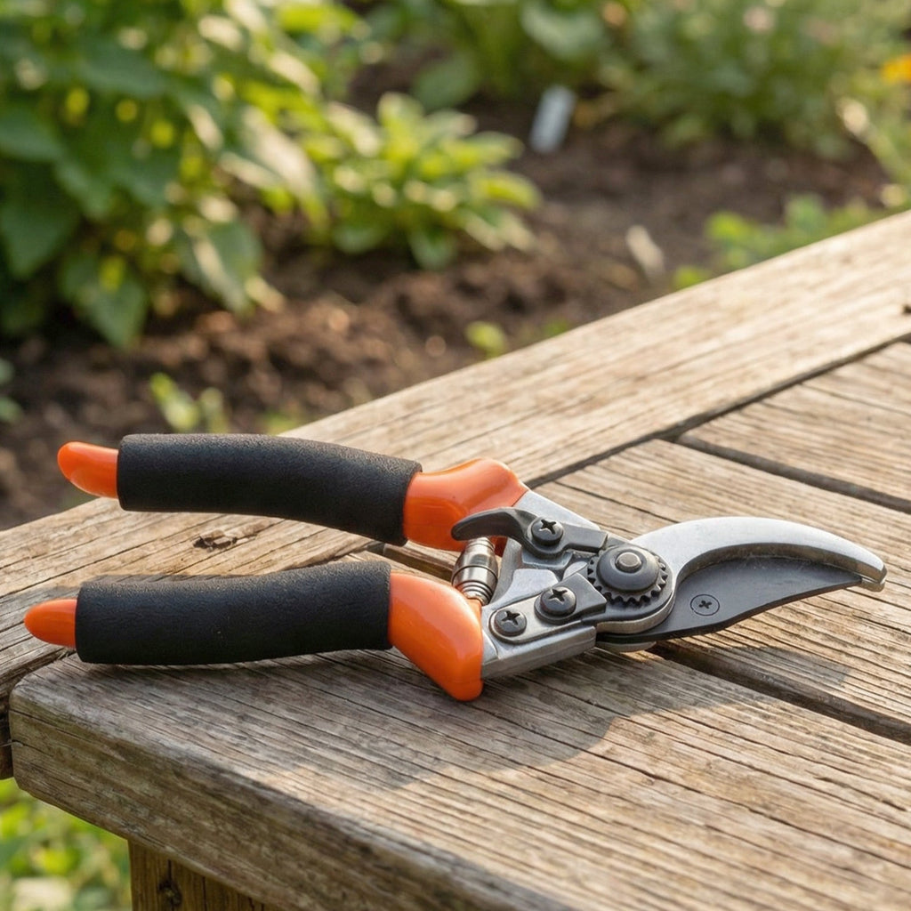 Gardening pruning cutters and saw set for efficient garden maintenance