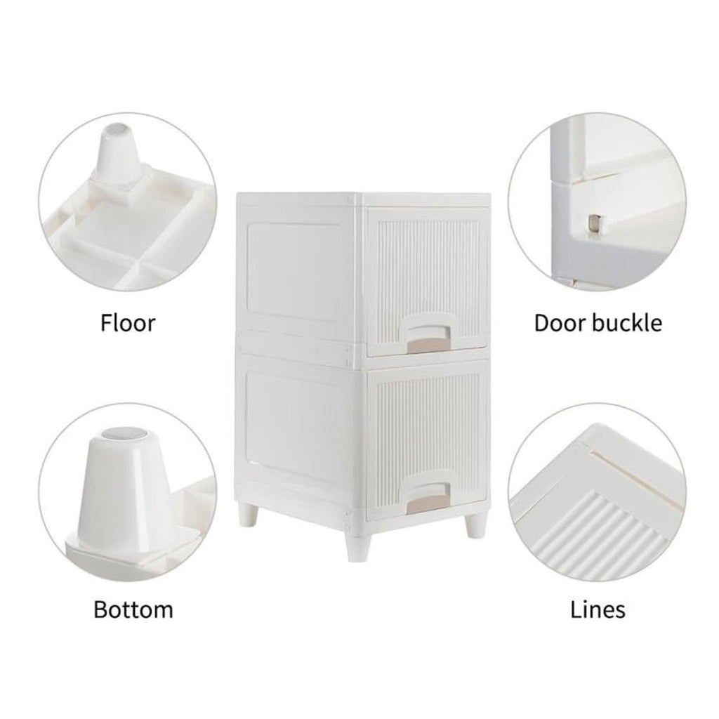 Colorful storage drawers ideal for organizing toys and art supplies in a child's room.