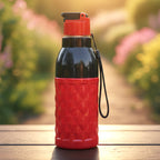 Close-up of flip-top lid on 400 ML sports water bottle