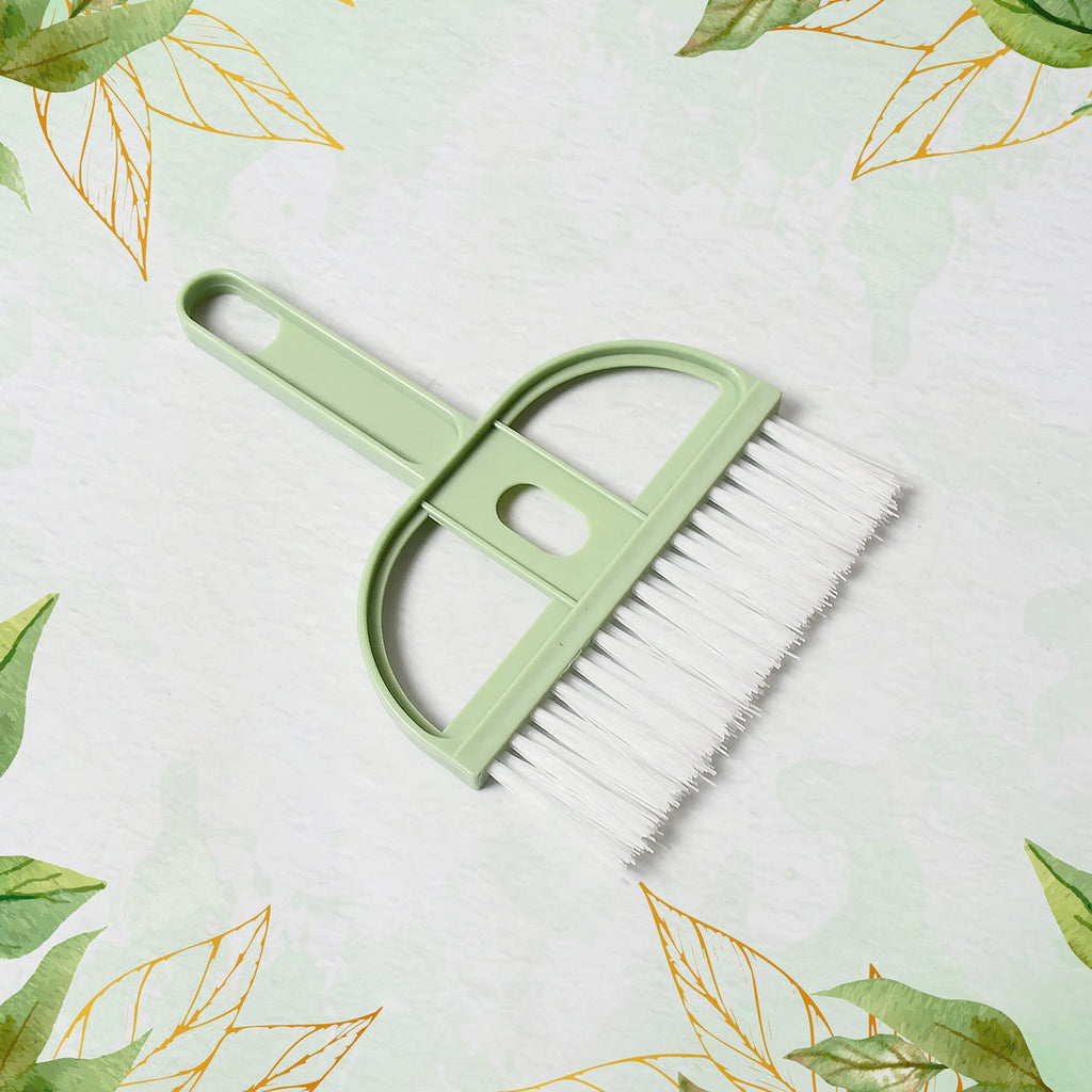 Side view of the interlocking Mini Dustpan with Brush Set for compact storage.
