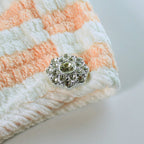 Close-up view of soft microfiber fabric texture of hair drying towel wrap