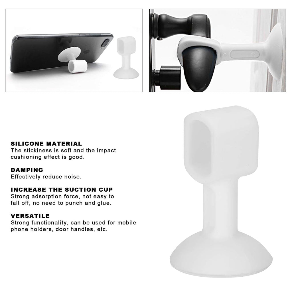 Durable silicone door stopper placed behind door lever to keep door open