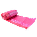 Close-up of tear-resistant material used in heavy duty garbage bags roll