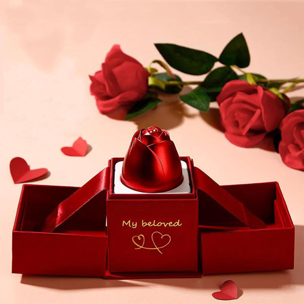 EverBloom rose ring box jewellery with sturdy metal construction