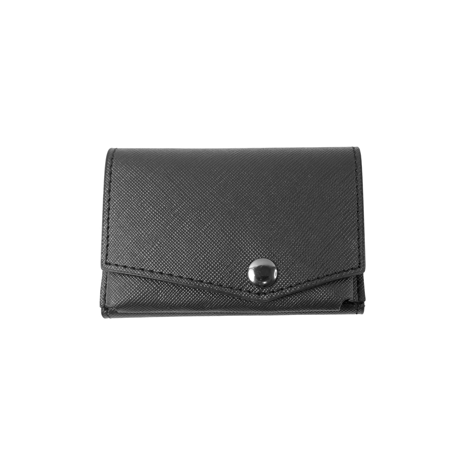 Small travel pouch style compact wallet with a secure snap closure