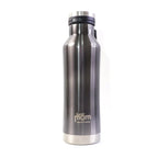 Side view of insulated stainless steel bottle with double-wall design