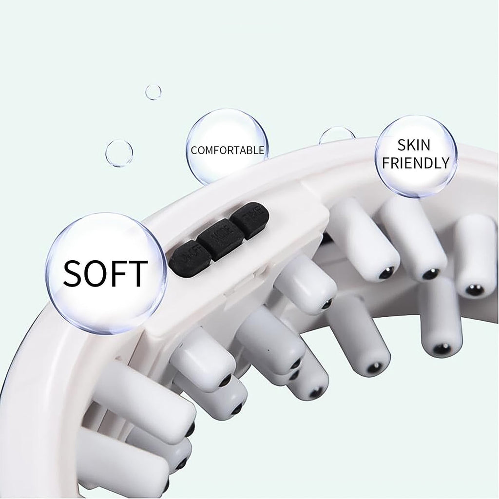 Person wearing the Electric Eye Massager, demonstrating comfortable fit and use.