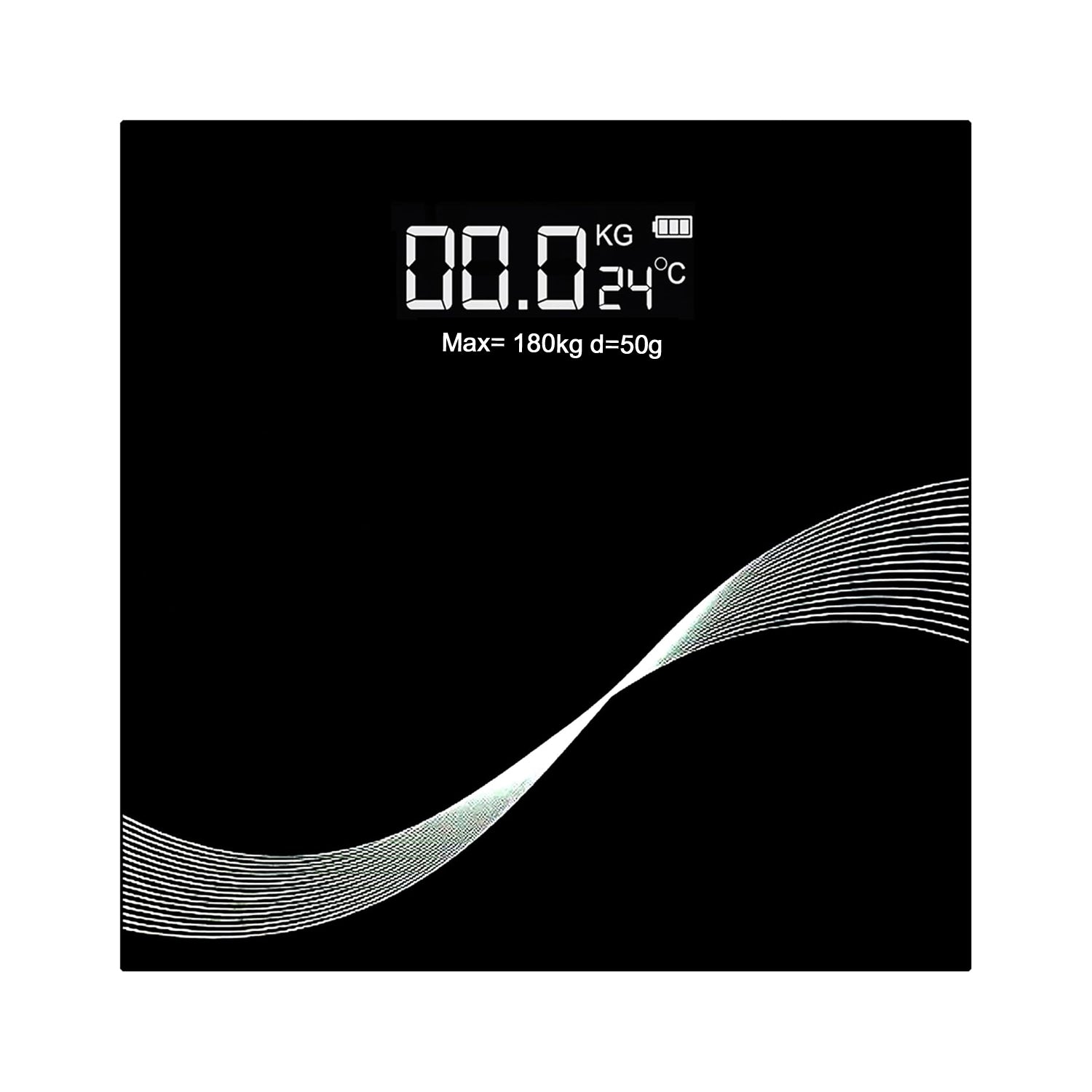 Close-up of digital personal weight scale LCD display showing weight reading