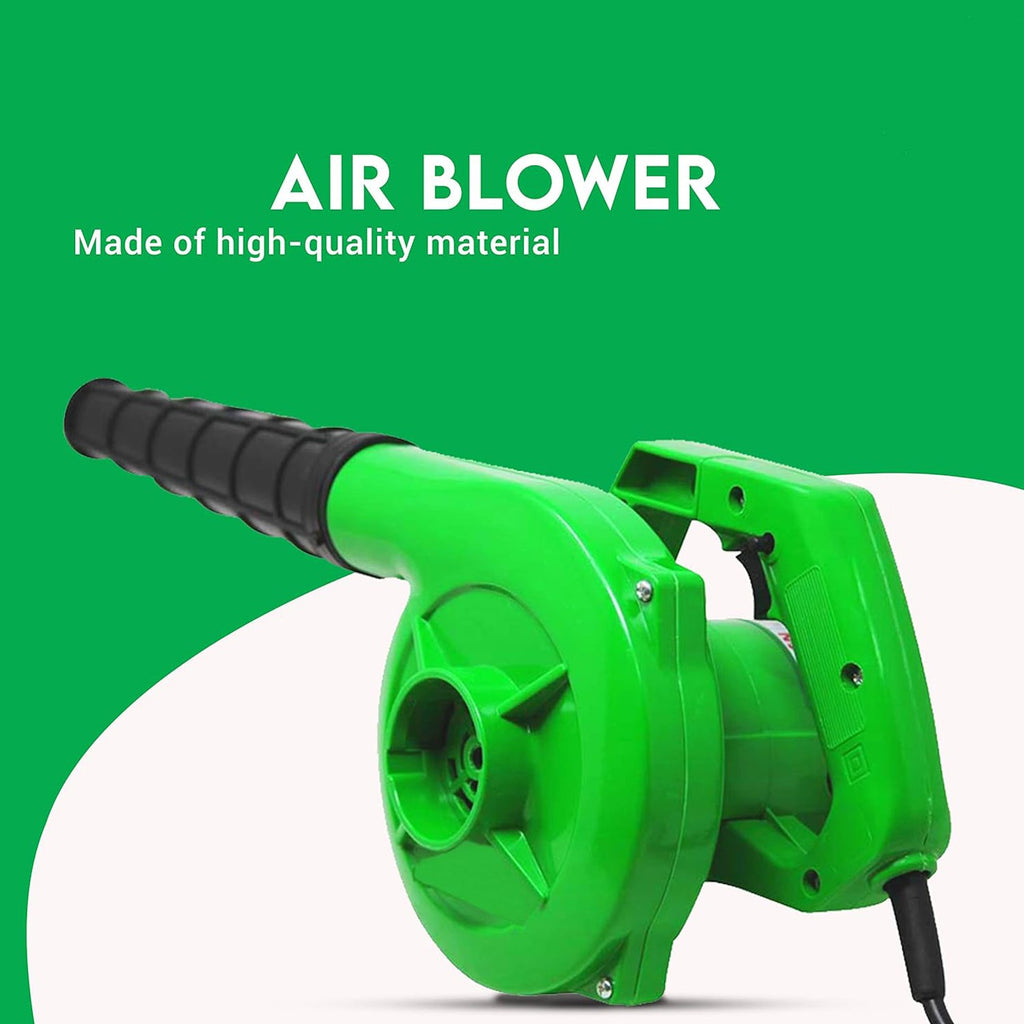 Ergonomic electric air blower, perfect for removing dust and light debris.