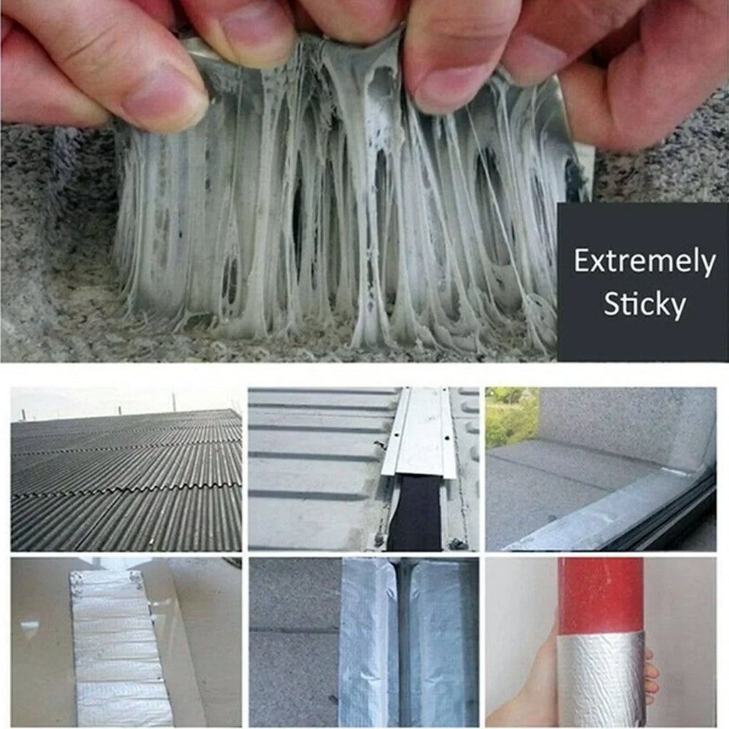 Self-adhesive heat reflective duct tape roll with strong butyl rubber
