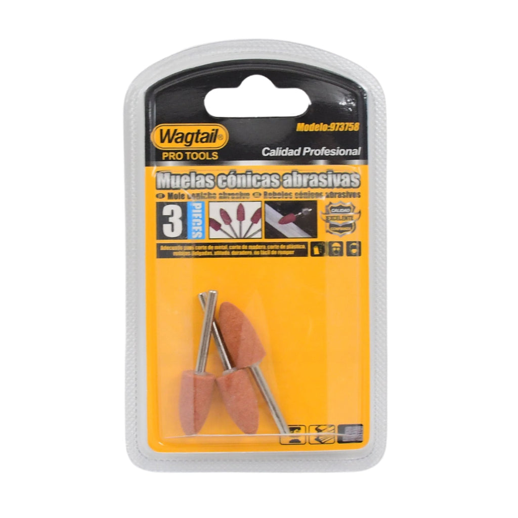 An assortment of rotary tool accessories, including the grinding stone set, for buffing and polishing.