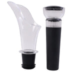Wine stopper combo creating tight seal on wine bottle