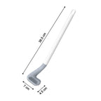 Innovative toilet brush base with ventilation slots ensuring hygienic drying and drainage.
