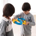 High-quality plastic pieces of the marble run toy set for safe play.