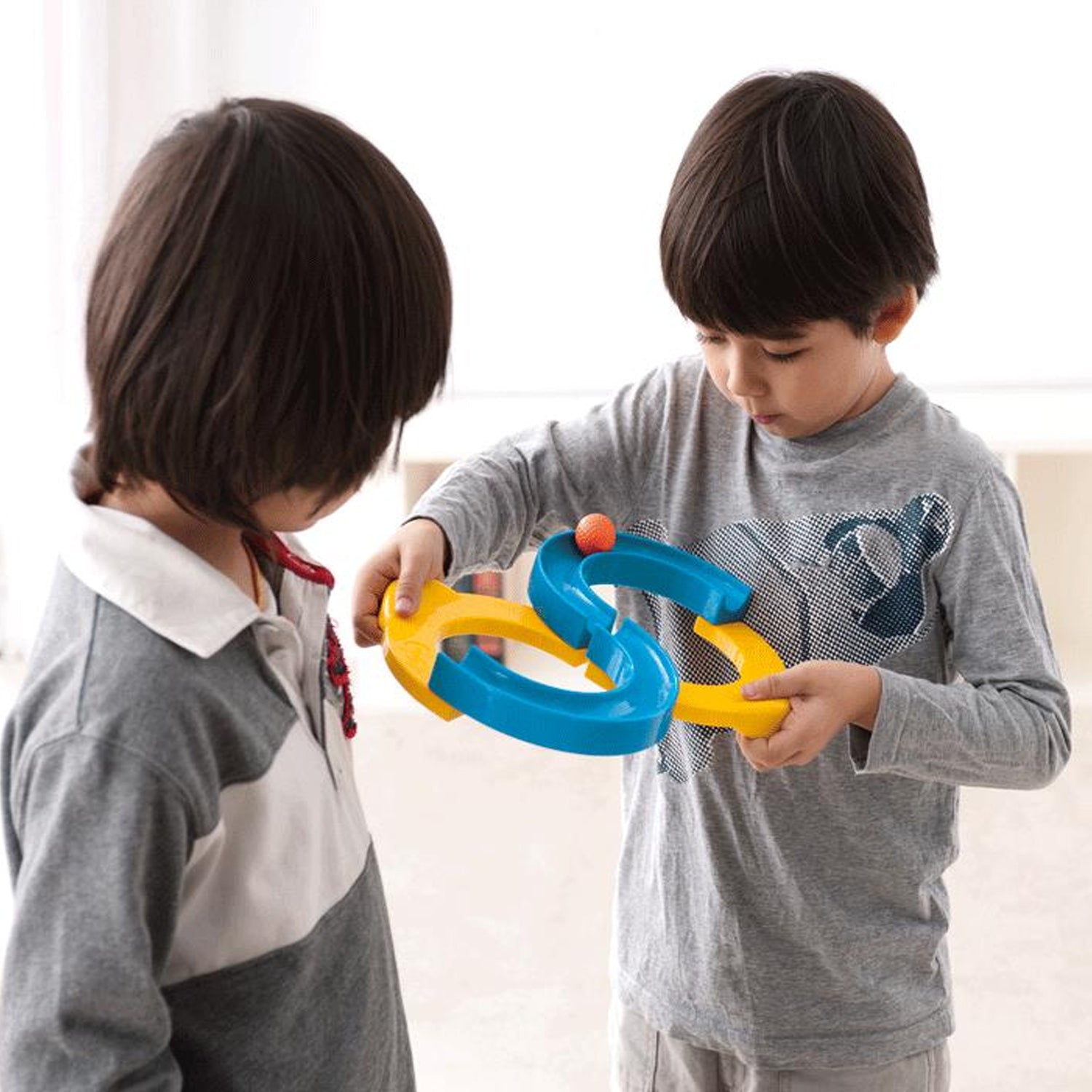 High-quality plastic pieces of the marble run toy set for safe play.