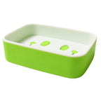Side view of durable plastic portable travel soap dish holder
