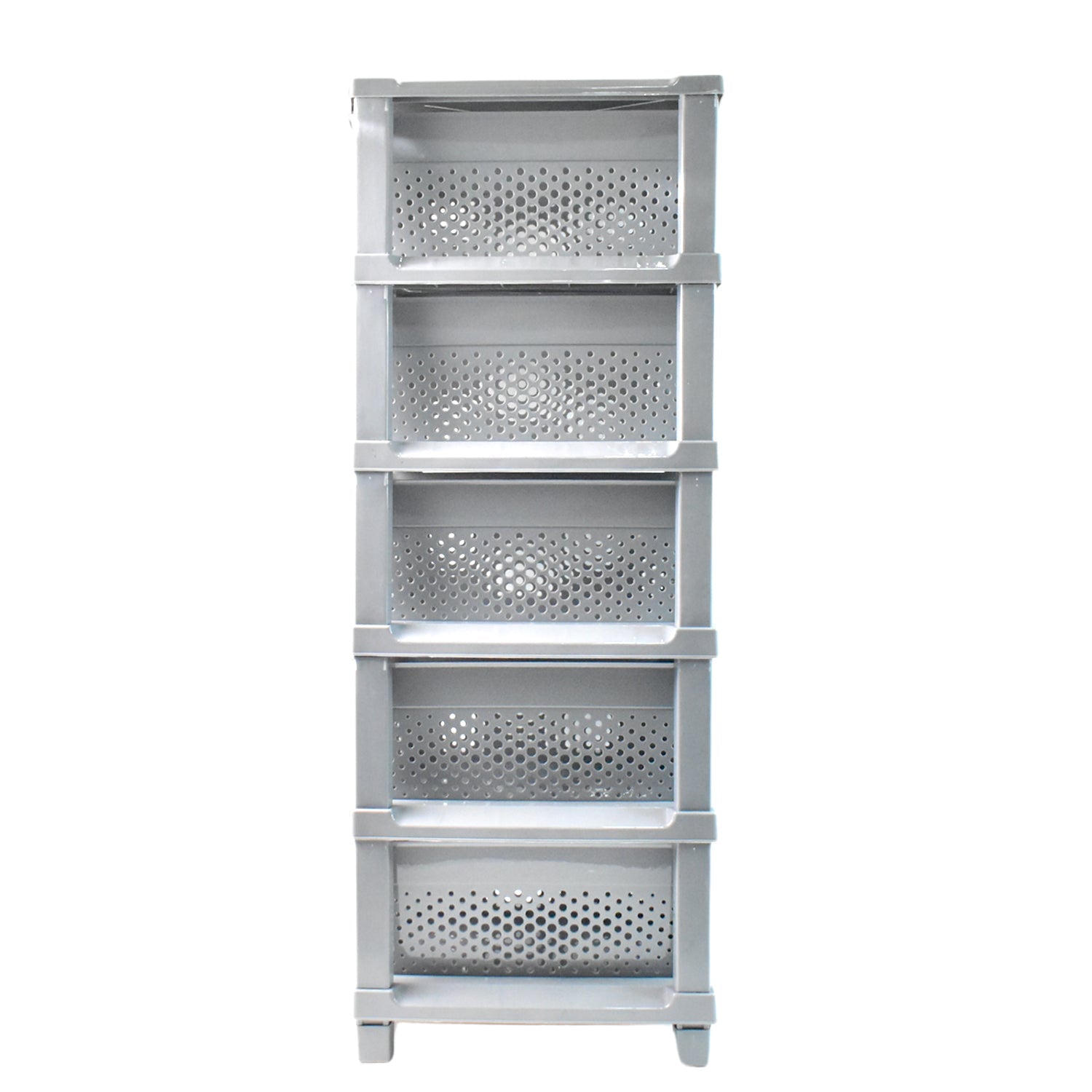 Diagram showcasing the easy assembly steps for the Organivo modular drawer storage.