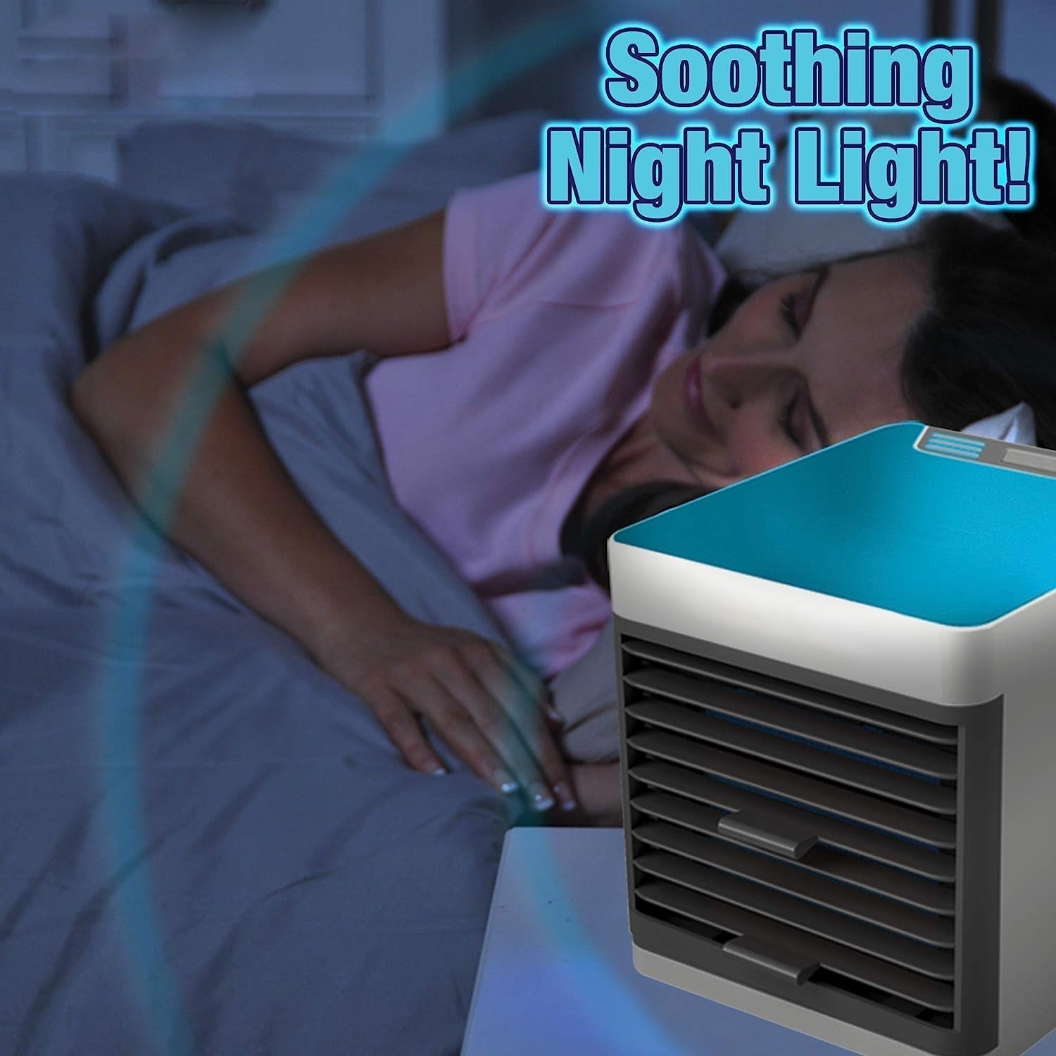 USB-powered portable air cooler designed to cool any space.