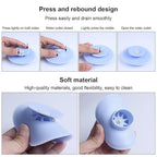 Blue silicone sink cover stopper without packaging for durable drainage solution