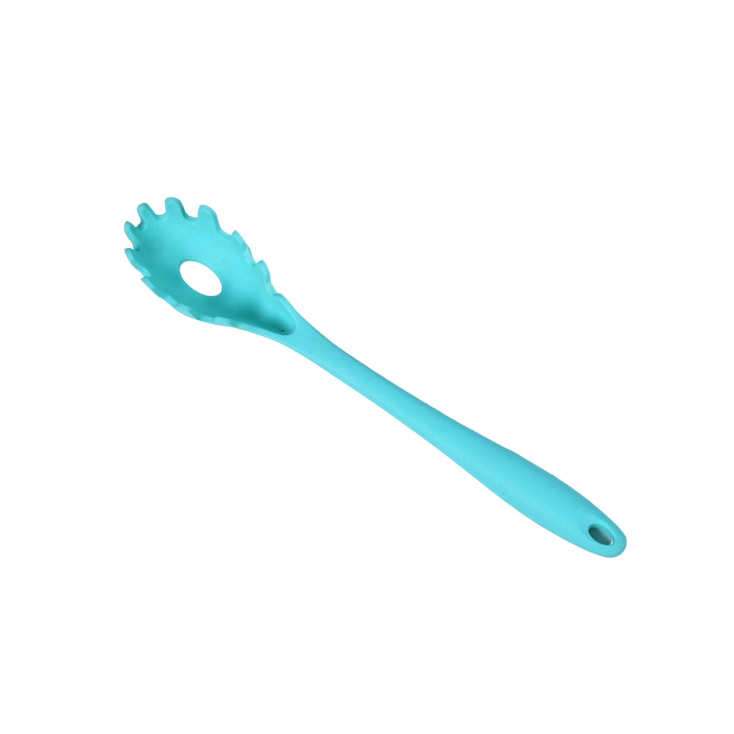Long 29cm pasta fork utensil, ideal for stirring and serving hot pasta.