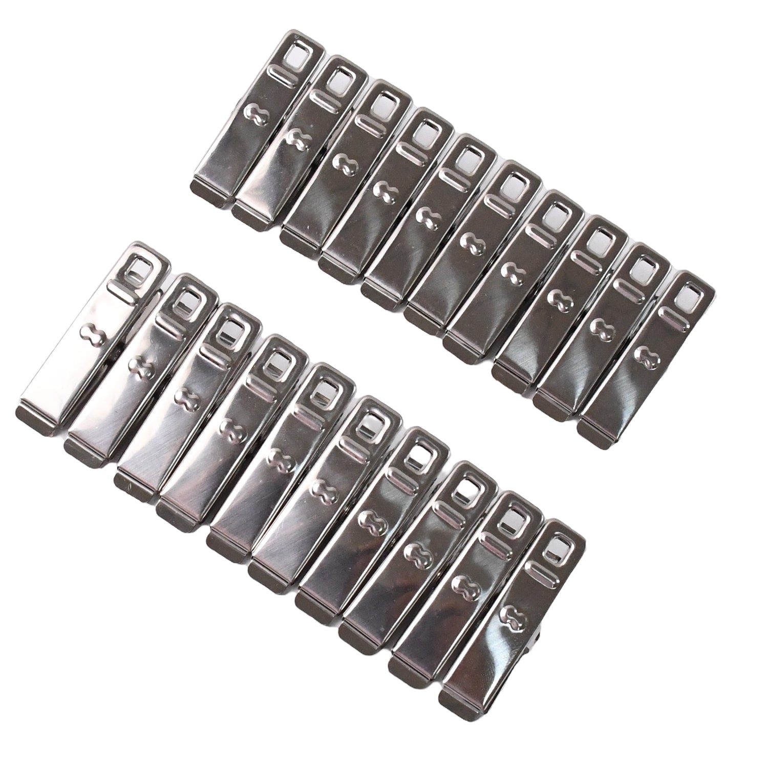 Close-up view of rust-resistant stainless steel cloth drying clip
