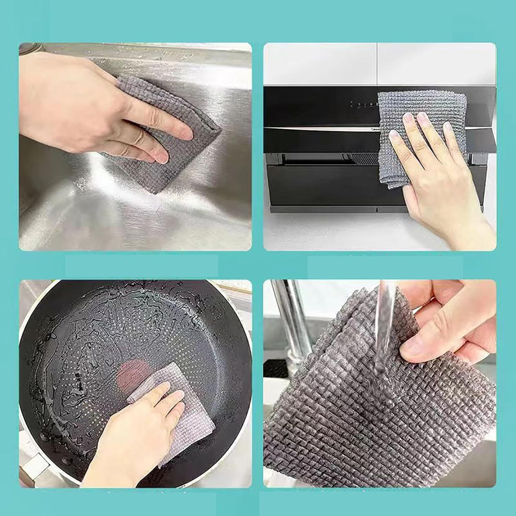 Durable microfiber kitchen scrub cloth from , ready for action.