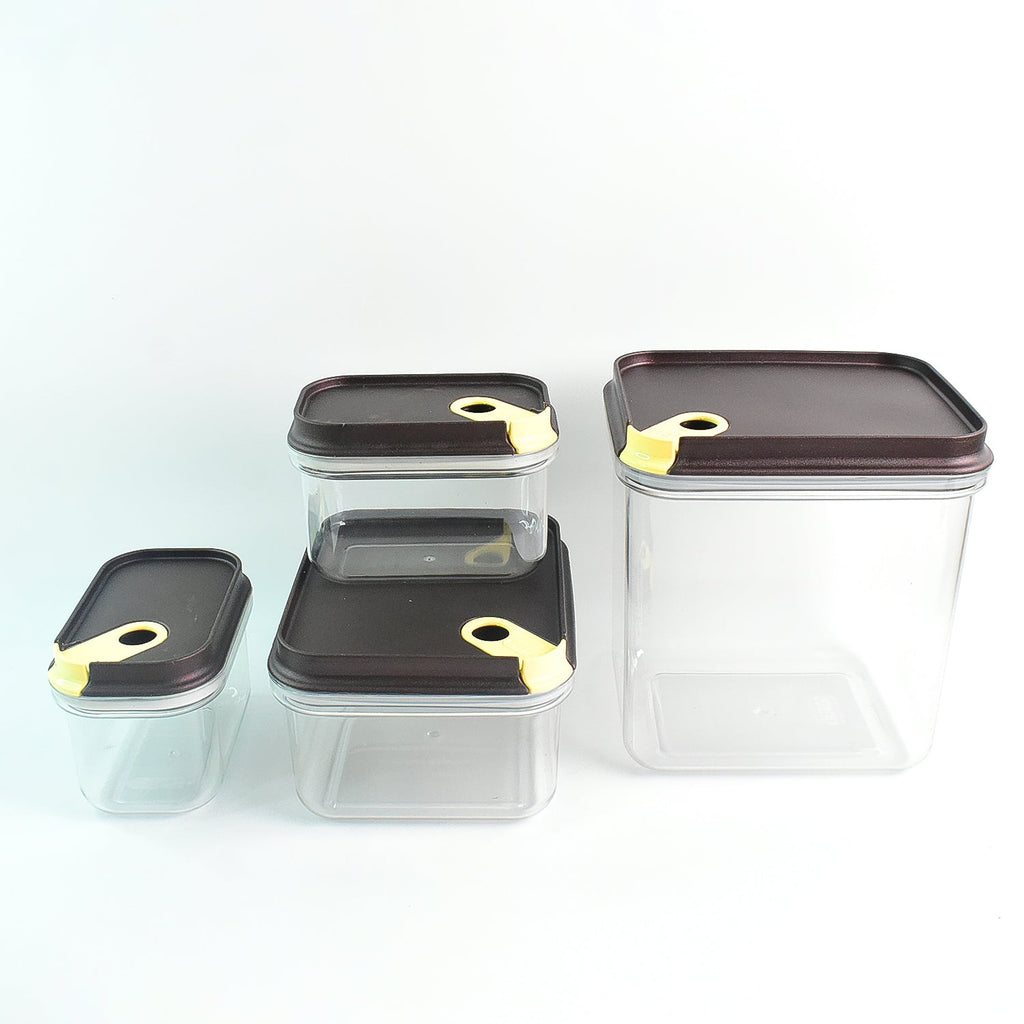 Versatile airtight food jars keeping snacks and pulses fresh.