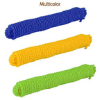 Assortment of heavy-duty clotheslines in vibrant colors, highlighting variety.