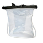 A Reusable Silicone Food Storage Bag placed inside a freezer, illustrating its freezer-safe capabilities.