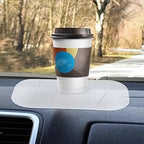 Transparent anti-slip silicone car dashboard mat in use
