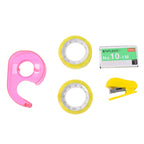 Multi grip tools for easy stapling and taping in versatile stationery kit