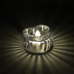 6-piece set of LED crystal flameless tealight candles glowing warmly