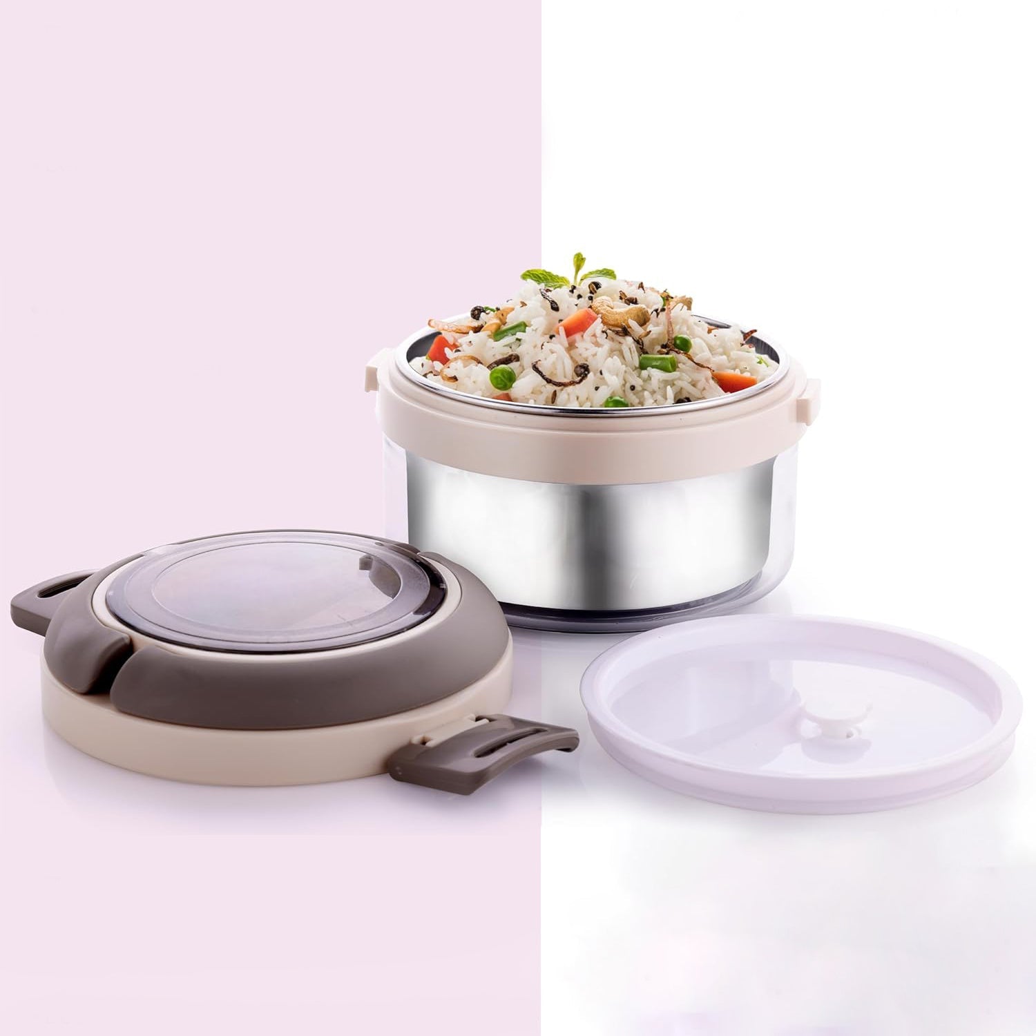 Leakproof locking lid of Ganesh Tiara insulated lunch box