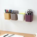 Close-up of the smooth, durable plastic edges of the wall-mounted holder.