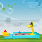 A hand launching a ball in the Finger Basketball Game, demonstrating gameplay.