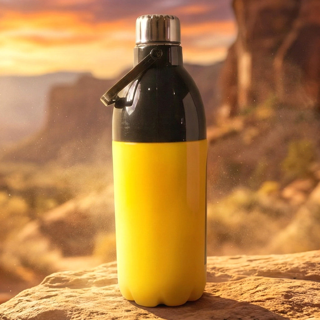 Gym sipper water bottle with leakproof lid and grip body